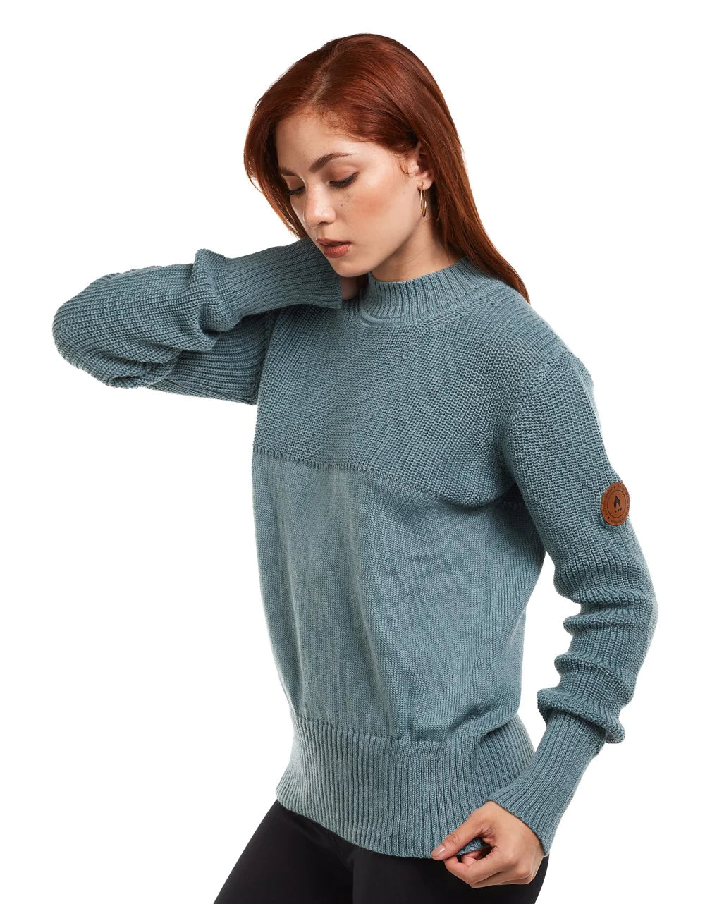 Women's Boxy Knitwear Sweater - Glacier
