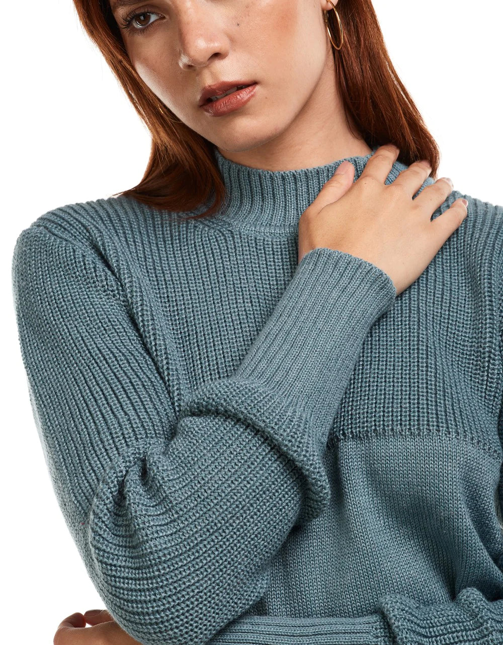 Women's Boxy Knitwear Sweater - Glacier