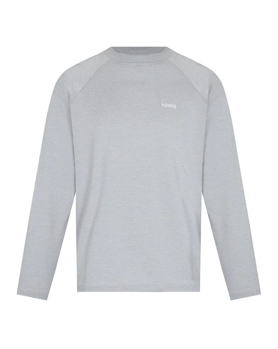 Men's Polo Long Sleeve UV Shield Moonstone