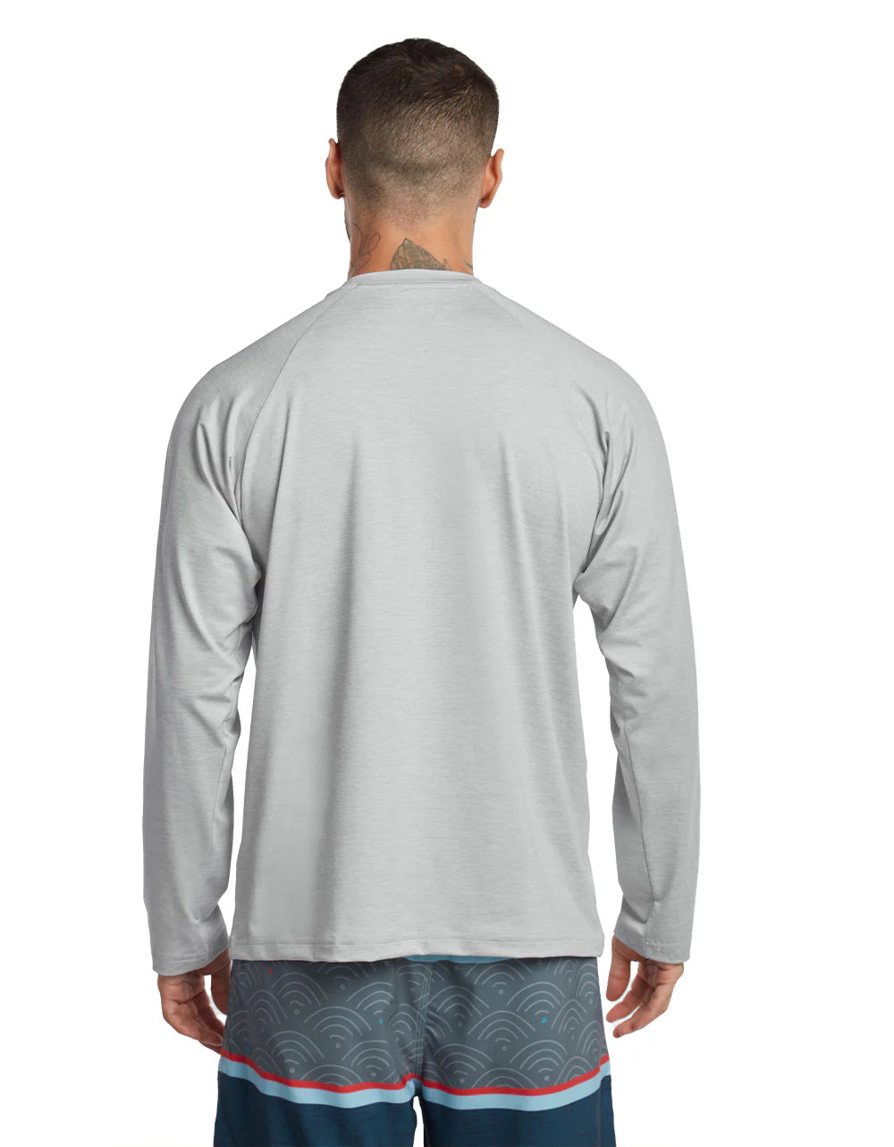 Men's Polo Long Sleeve UV Shield Moonstone